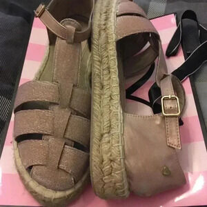 Pink  sparkly espadrilles